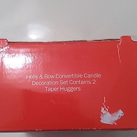 Avon Holly & Bow Convertible Candle Decoration Set - Picture 2 of 5